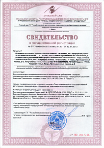 Свидетельство о регистрации. Бумажные полотенца, салфетки.